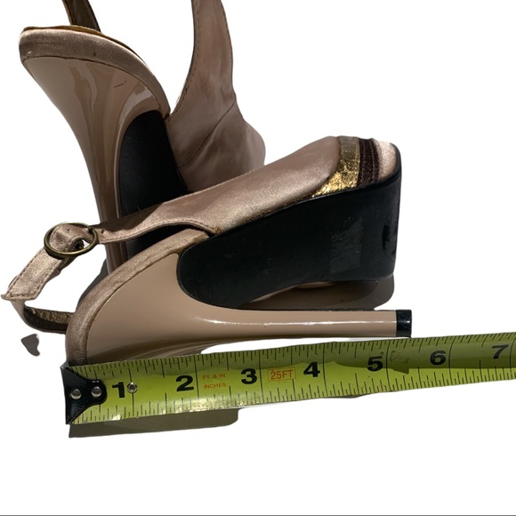 Aldo Beige and Gold colour Stiletto Open toe shoes - Picture 5 of 9